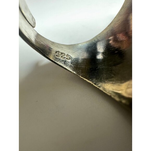 VTG Sterling Silver Red Coral Turquoise Ring - Picture 4 of 6